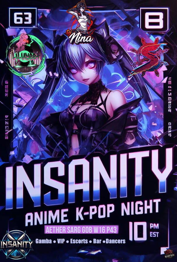 Insanity's Kpop Night Flyer