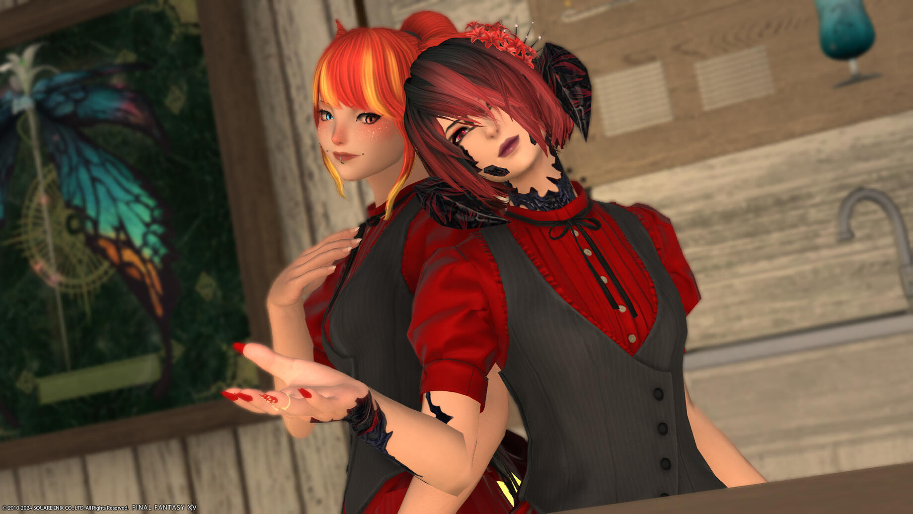 Ghost and Riley in Ruby Red Cafe